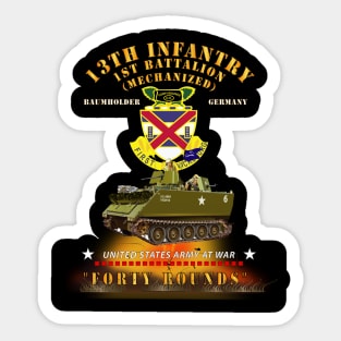 United States Army - BLK Stars - BW X 3001st Bn 13th Infantry - Baumholder FRG - M113 APC  - 40 Rounds  X 300 Sticker